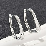 Прямоугольные серьги-кольца из латуни EJEW-D320-24P