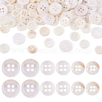 105 pz 3 stili bottoni in conchiglia d'acqua dolce naturale a 4 fori&nbsp;BUTT-TA0001-26