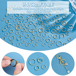 4 Stil 304 Edelstahl offene Biegeringe&nbsp;STAS-UN0058-01