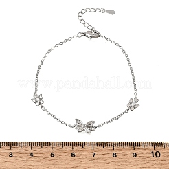 Laiton lien papillon bracelets&nbsp;KK-CBAFF9E-01P