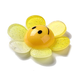 Große Anhänger aus Acryl mit Glitzerpulver&nbsp;LS-MACR-M023-03A
