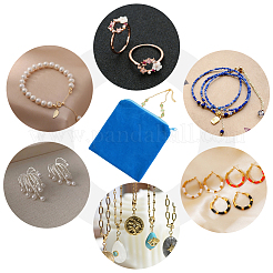 4 sac de rangement à fermeture éclair en microfibre pour bijoux en argent&nbsp;ABAG-BBC0001-33A