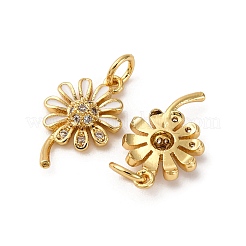 Ottone micro spianare pendenti zirconi&nbsp;KK-D390-20G-02