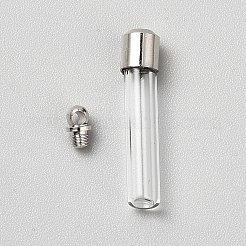 Colgantes de latón y vidrio&nbsp;GLAA-WH0031-95A