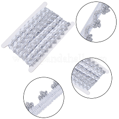 Rubans de dentelle en polyester scintillant de style étincelant de 15 mètre&nbsp;DIY-WH0430-120
