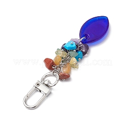 Décoration pendentif en lampadaire mauvais œil bleu&nbsp;HJEW-JM01969-05