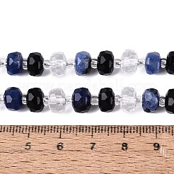 Colliers de perles en obsidienne naturelle&nbsp;G-Q614-03A-04