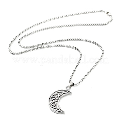 Colliers avec pendentif de style tibétain en alliage&nbsp;NJEW-P284-04AS