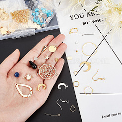 Kit fai da te per realizzare orecchini a forma di luna e stella&nbsp;DIY-AR0002-58