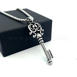 Collares colgantes de llave de acero inoxidable 304 estilo punk vintage&nbsp;GR5829