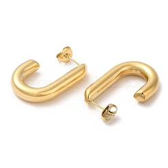 Boucles d'oreilles ovales en acier inoxydable 304 avec placage ionique (IP)&nbsp;EJEW-Z022-26G