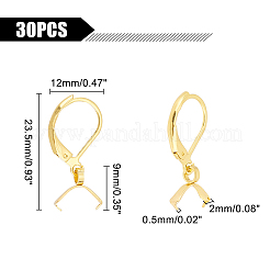 30 pz 304 acciaio inossidabile chiusura a leva per orecchini&nbsp;STAS-UN0041-90