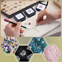 Boîtes de présentation carrées acryliques en vrac de diamants&nbsp;CON-WH0107-11B-01