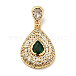 Pendentifs avec zircon cubiques à micro-pavés en laiton&nbsp;KK-H433-47G