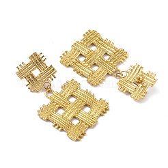 Pendientes de botón de acero inoxidable 304&nbsp;EJEW-M250-02B-G