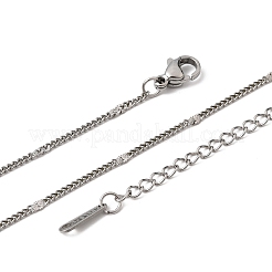 12 Stück 1.8 mm 304 Edelstahl strukturierte gedrehte Kette Halskette für Damen und Herren&nbsp;NJEW-H093-20P-03