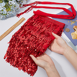 Polyester mit glitzerndem Taillengürtel mit Panzerketten&nbsp;AJEW-WH0166-70B