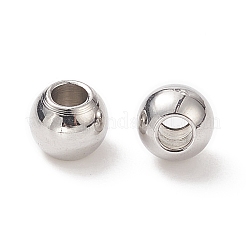 Perles d'espacement rondes en acier inoxydable 304 résistant au ternissement&nbsp;STAS-N020-18B