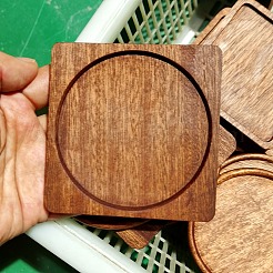 1 sottobicchiere in legno di faggio&nbsp;WOOD-DJ0001-11