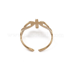 Bagues ouvertes en acier inoxydable 304 avec placage ionique (IP) en forme de croix et d'infini pour femmes&nbsp;RJEW-G285-11G