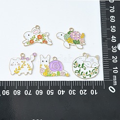 Colgantes de esmalte de aleación 25pcs 5 estilos&nbsp;ENAM-CJ0004-53