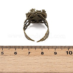 Supports de cabochon de bague en laiton manchette&nbsp;KK-G020-A