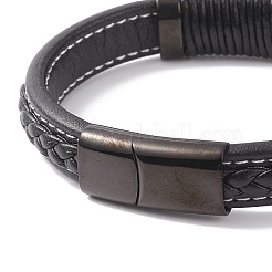 Pulseras de cordón de cuero&nbsp;BJEW-E345-09B