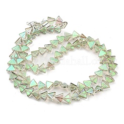 Fili di perle di vetro trasparente placcato completamente arcobaleno&nbsp;EGLA-G037-08A-FR04