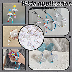 50 Stück UV-beschichtete schillernde Acrylperle&nbsp;OACR-GO0001-02