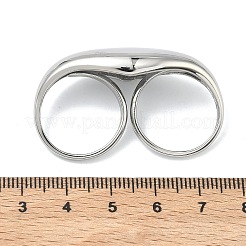 Anelli a doppio dito in acciaio inossidabile 304 per donna&nbsp;RJEW-F205-01A-P