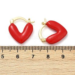 Creolen aus Messing-Emaille&nbsp;EJEW-R032-05G