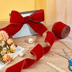 10 Yard einseitiges Samtband&nbsp;OCOR-WH0092-39B