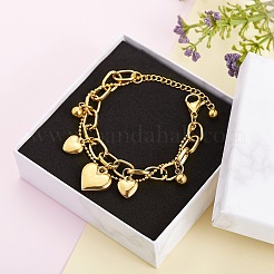 Edelstahl-Herz-Charm-Armbänder für Frauen&nbsp;BJEW-BB69676-I