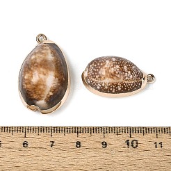 Anhänger der natürlichen Kaurimuschel aus Galvanik&nbsp;SSHEL-N042-14