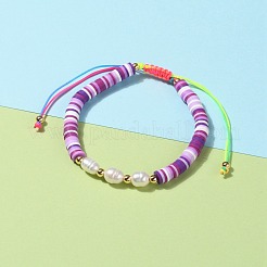 Bracelets de perles de nylon tressés réglables&nbsp;BJEW-JB05775