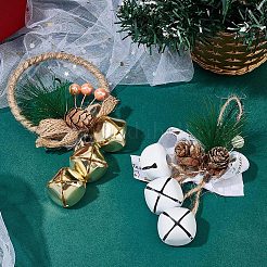 2 stücke 2 arten weihnachten glocke anhänger dekorationen&nbsp;HJEW-GF0001-34