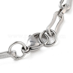 Collana e braccialetti con catena a maglie ovali in acciaio inossidabile 201 anti-appannamento&nbsp;SJEW-G083-01P