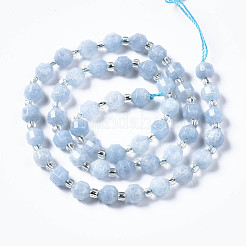 Hilos de abalorios de jade blanco natural&nbsp;G-T132-049A