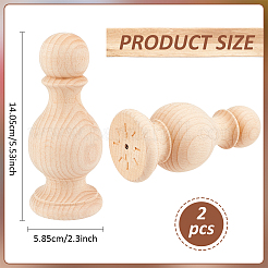 Kopfstütze aus Buchenholz&nbsp;WOOD-WH0124-126A