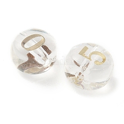 10 pz perle di vetro trasparenti&nbsp;GLAA-Q001-01A