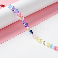Transparent perles de verre brin&nbsp;GLAA-F112-01H