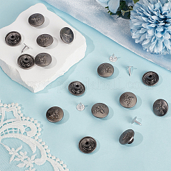 20 rivet décoratif plat rond en alliage à motif d'abeille&nbsp;FIND-CY0002-35