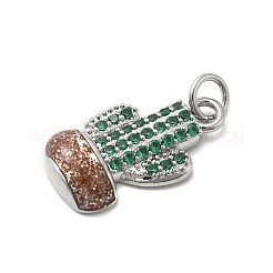Ottone micro spianare pendenti zirconi&nbsp;KK-A278-01A-01P