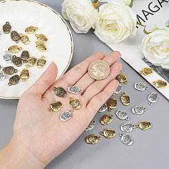 Mexique jours de vacances du crâne mort de sucre pendentifs en métal de style tibétain&nbsp;TIBEP-PH0005-06