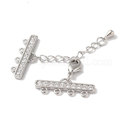 Rallonge de chaîne en laiton zircon cubique micro pavé&nbsp;KK-L216-004A-P