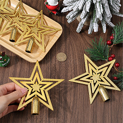 Christbaumschmuck aus Kunststoff in Sternform&nbsp;AJEW-WH20004-17D