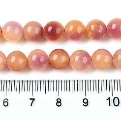 Teñidos naturales blancas abalorios de jade hebras&nbsp;G-T138-8mm-210-31