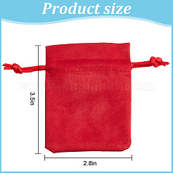 12pcs sacs à cordon en tissu de velours&nbsp;TP-DR0001-01A-01