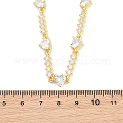 Collares de cadena con eslabones en forma de corazón&nbsp;KK-CBA4547-16B-G