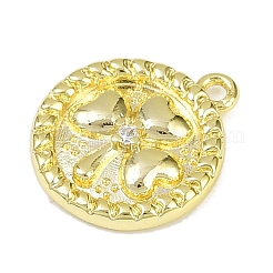 Ciondoli in ottone con pavé di zirconi chiari&nbsp;LS-KK-L238-06G